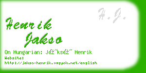 henrik jakso business card